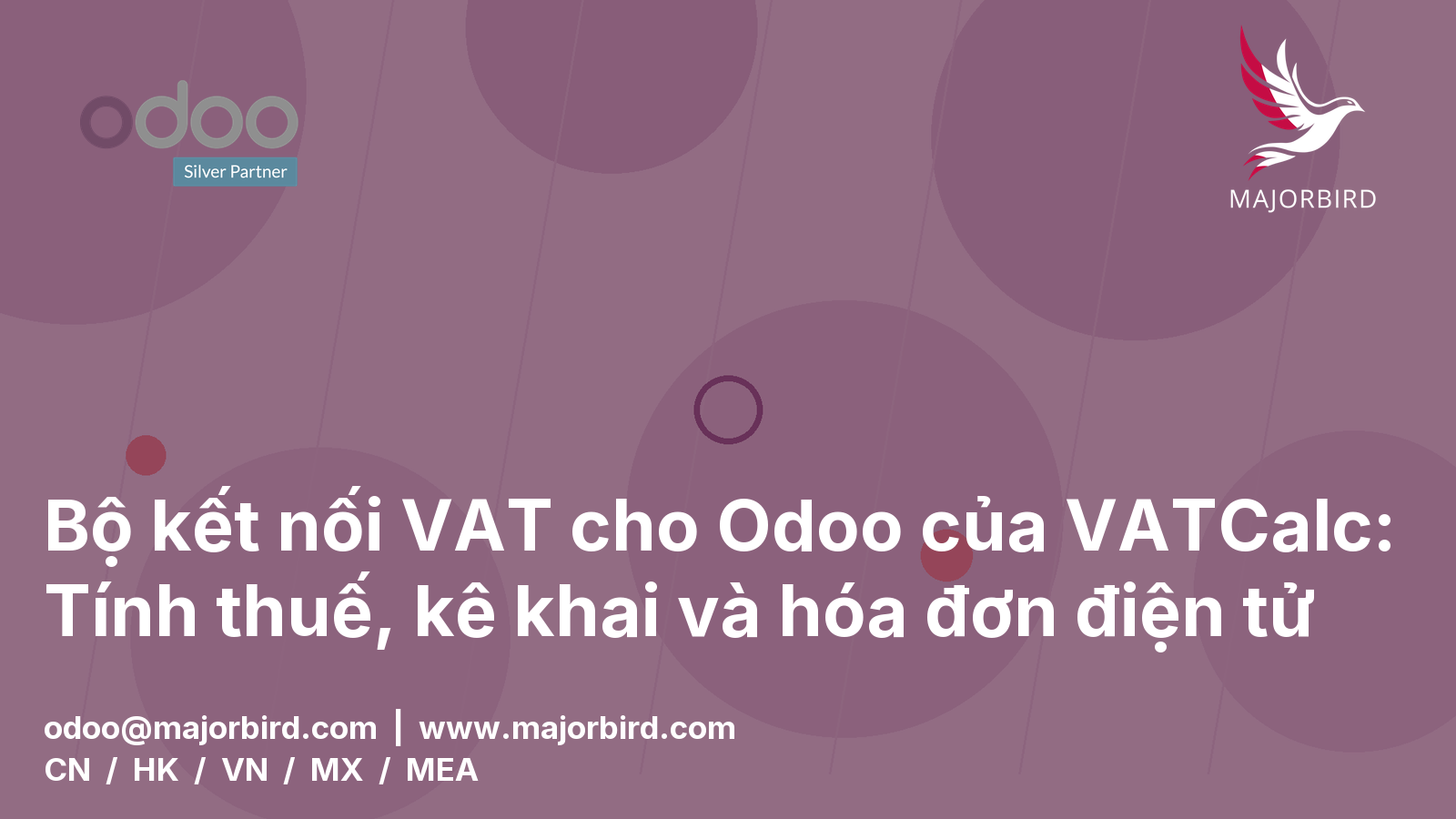 Bộ kết nối VAT cho Odoo của VATCalc: Tính thuế, kê khai và hóa đơn điện tử