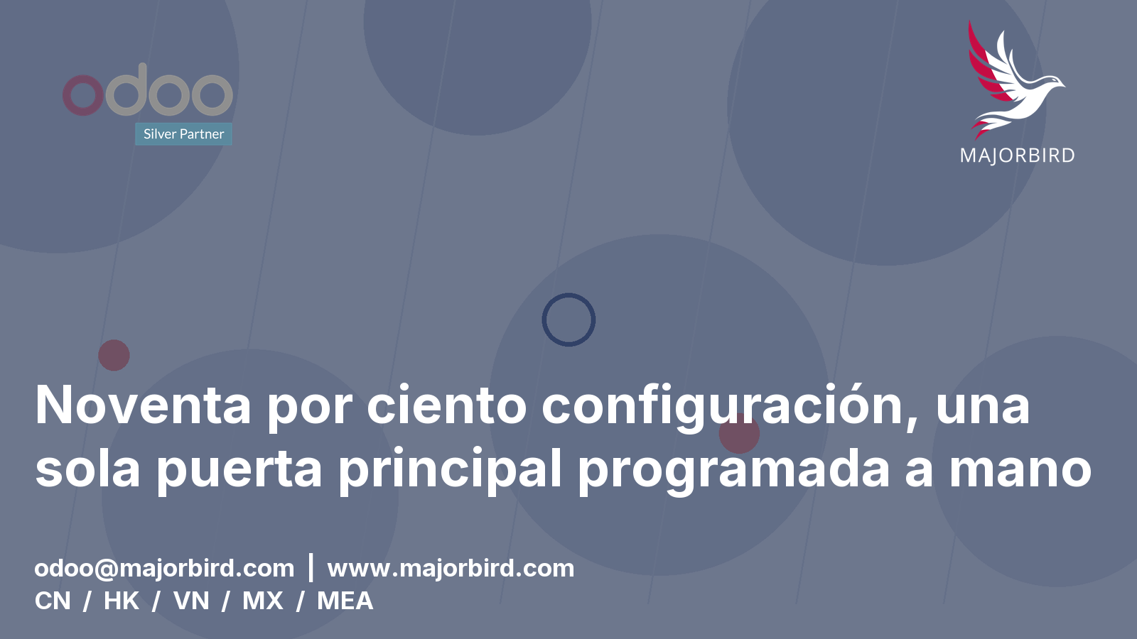 Noventa por ciento configuración, una sola puerta principal programada a mano