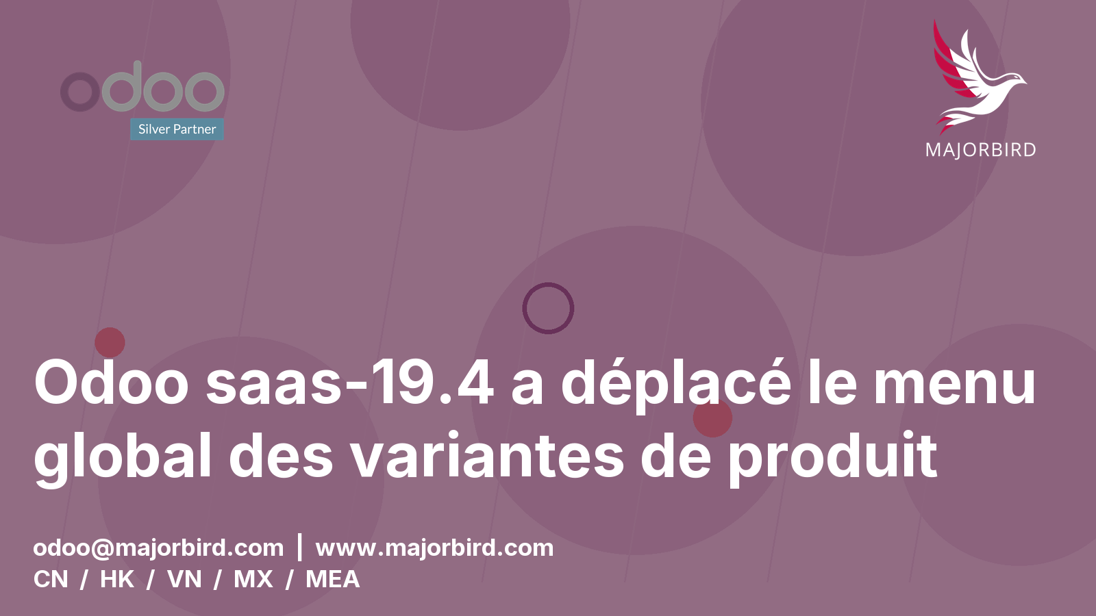 Odoo saas-19.4 a déplacé le menu global des variantes de produit
