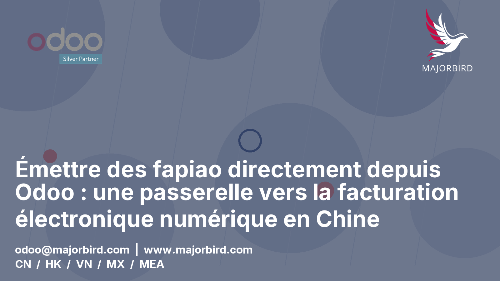 Émettre des fapiao directement depuis Odoo : une passerelle vers la facturation électronique numérique en Chine (数电票)